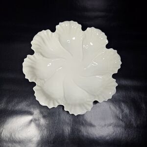 LENOX USA Ivory Porcelain China Scalloped Oyster Shell Bowl  NUT Candy Dish